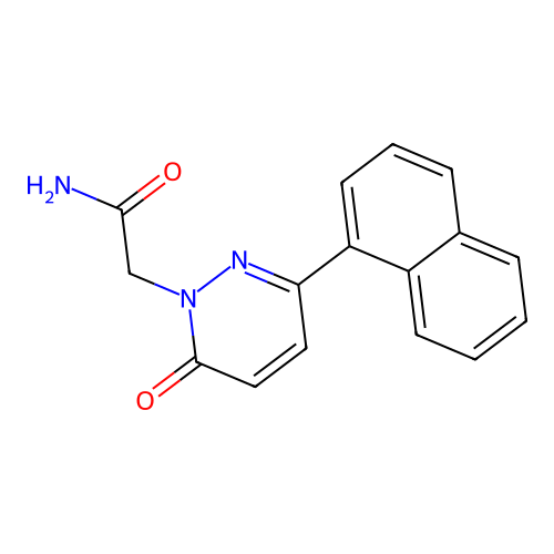 2-(3-(naphthalen-1-yl)-6-oxopyridazin-1(6H)-yl)acetamide structure