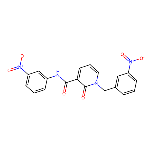 1-(3-nitrobenzyl)-N-(3-nitrophenyl)-2-oxo-1,2-dihydropyridine-3-carboxamide structure