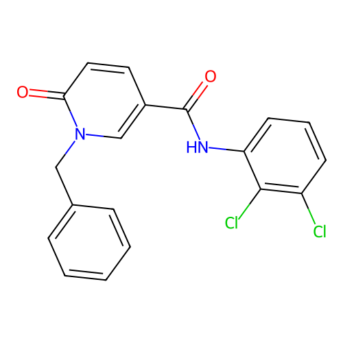 1-benzyl-N-(2,3-dichlorophenyl)-6-oxo-1,6-dihydropyridine-3-carboxamide structure