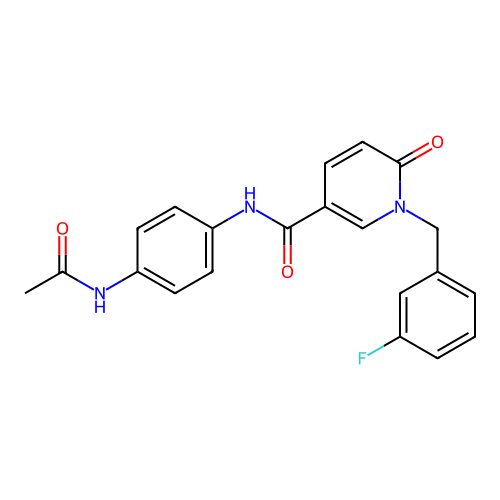 N-(4-acetamidophenyl)-1-[(3-fluorophenyl)methyl]-6-oxopyridine-3-carboxamide structure