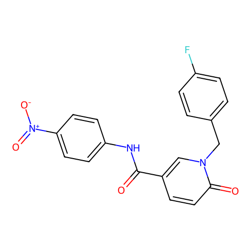 1-[(4-fluorophenyl)methyl]-N-(4-nitrophenyl)-6-oxopyridine-3-carboxamide structure