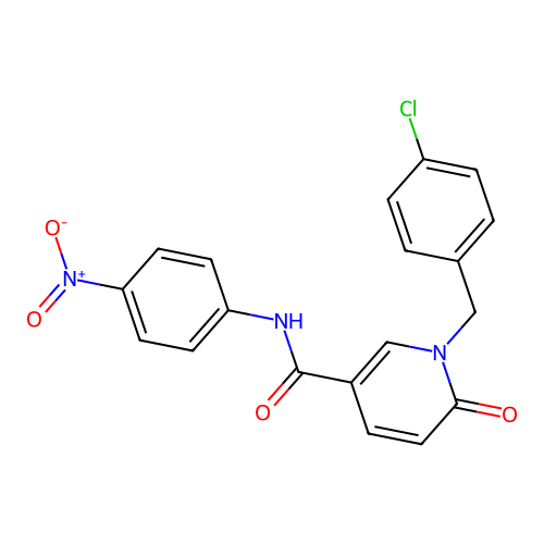 1-[(4-chlorophenyl)methyl]-N-(4-nitrophenyl)-6-oxopyridine-3-carboxamide structure