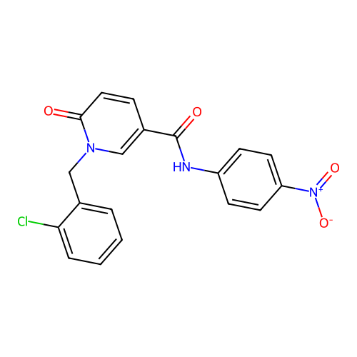 1-[(2-chlorophenyl)methyl]-N-(4-nitrophenyl)-6-oxopyridine-3-carboxamide structure