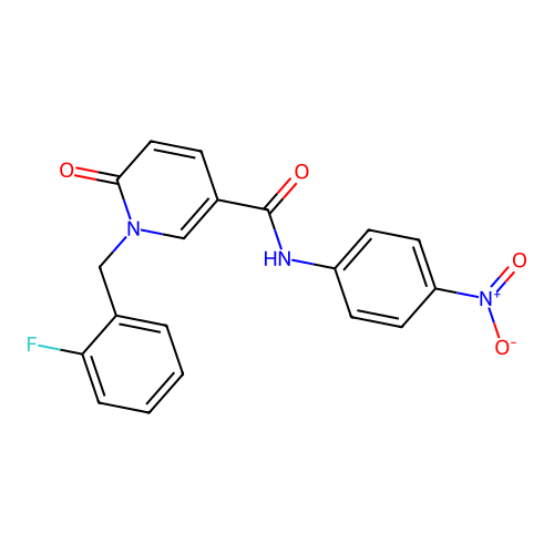 1-[(2-fluorophenyl)methyl]-N-(4-nitrophenyl)-6-oxopyridine-3-carboxamide structure