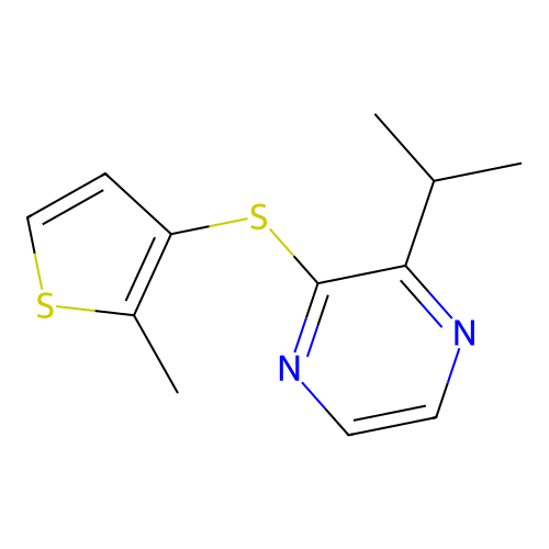 2-(1-Methylethyl)-3-[(2-methyl-3-thienyl)thio]pyrazine structure