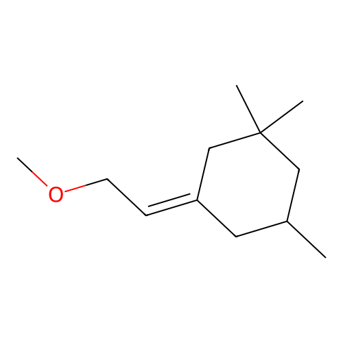3-(2-Methoxyethylidene)-1,1,5-trimethylcyclohexane structure