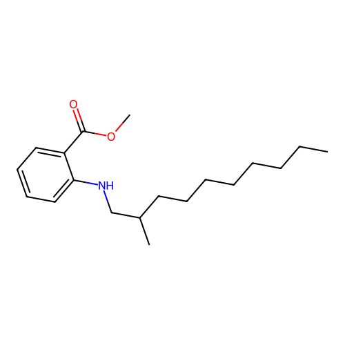 Methyl 2-((2-methyldecyl)amino)benzoate structure
