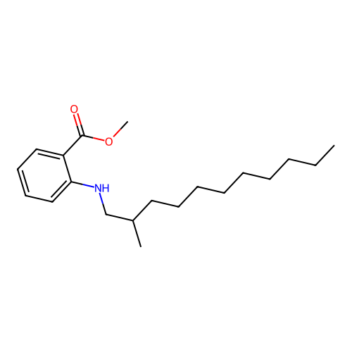 Methyl 2-[(2-methylundecyl)amino]benzoate structure