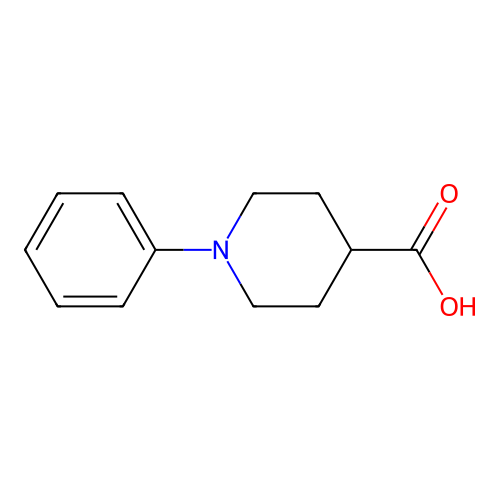 1-Phenylpiperidine-4-carboxylic acid structure