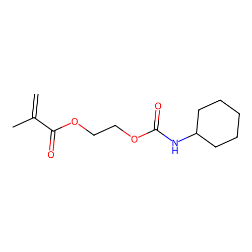 2-(((Cyclohexylamino)carbonyl)oxy)ethyl methacrylate structure