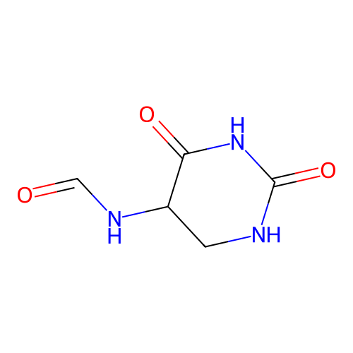 N-(Hexahydro-2,4-dioxo-5-pyrimidinyl)formamide structure