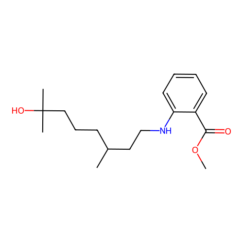 Methyl 2-((7-hydroxy-3,7-dimethyloctyl)amino)benzoate structure