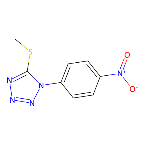 5-(Methylthio)-1-(p-nitrophenyl)-1H-tetrazole structure