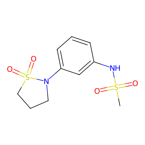 N-(3-(1,1-dioxidoisothiazolidin-2-yl)phenyl)methanesulfonamide structure