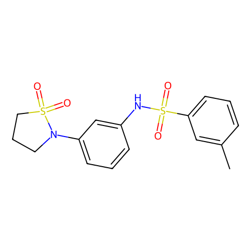 N-(3-(1,1-dioxidoisothiazolidin-2-yl)phenyl)-3-methylbenzenesulfonamide structure