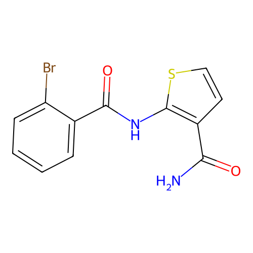 2-(2-Bromobenzamido)thiophene-3-carboxamide structure