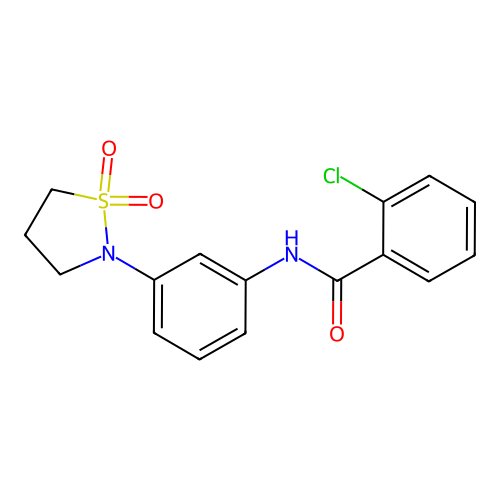 2-chloro-N-(3-(1,1-dioxidoisothiazolidin-2-yl)phenyl)benzamide structure