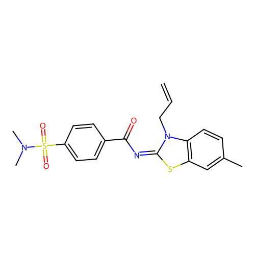 (Z)-N-(3-allyl-6-methylbenzo[d]thiazol-2(3H)-ylidene)-4-(N,N-dimethylsulfamoyl)benzamide structure