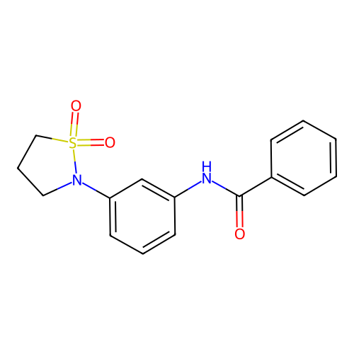 N-(3-(1,1-dioxidoisothiazolidin-2-yl)phenyl)benzamide structure