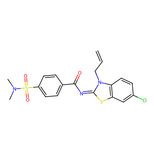 (Z)-N-(3-allyl-6-chlorobenzo[d]thiazol-2(3H)-ylidene)-4-(N,N-dimethylsulfamoyl)benzamide structure