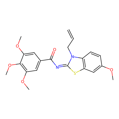 (Z)-N-(3-allyl-6-methoxybenzo[d]thiazol-2(3H)-ylidene)-3,4,5-trimethoxybenzamide structure