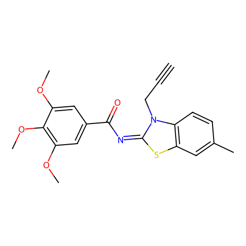 (Z)-3,4,5-trimethoxy-N-(6-methyl-3-(prop-2-yn-1-yl)benzo[d]thiazol-2(3H)-ylidene)benzamide structure