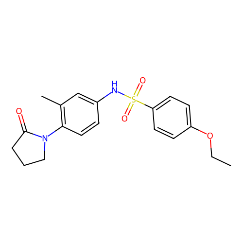 4-ethoxy-N-(3-methyl-4-(2-oxopyrrolidin-1-yl)phenyl)benzenesulfonamide structure