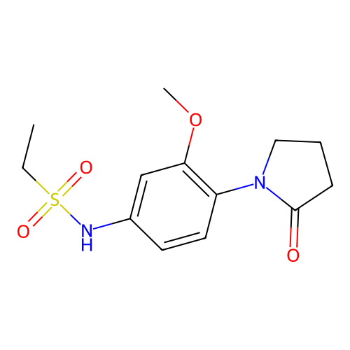 N-(3-methoxy-4-(2-oxopyrrolidin-1-yl)phenyl)ethanesulfonamide structure