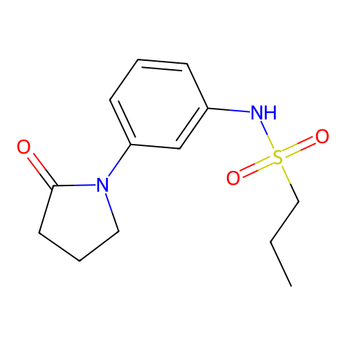 N-[3-(2-oxopyrrolidin-1-yl)phenyl]propane-1-sulfonamide structure
