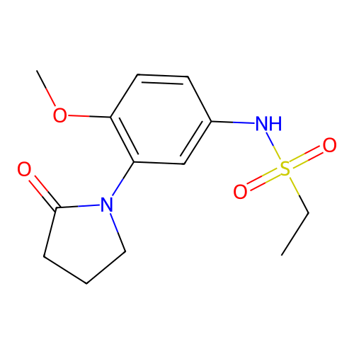N-(4-methoxy-3-(2-oxopyrrolidin-1-yl)phenyl)ethanesulfonamide structure