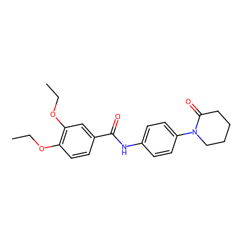 3,4-diethoxy-N-[4-(2-oxopiperidin-1-yl)phenyl]benzamide structure