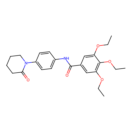 3,4,5-triethoxy-N-[4-(2-oxopiperidin-1-yl)phenyl]benzamide structure