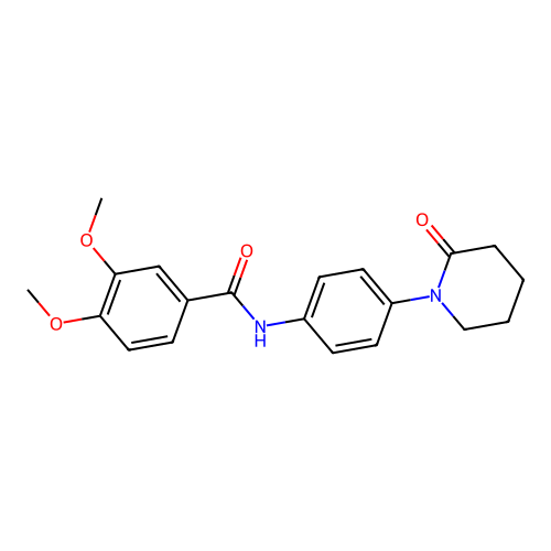 3,4-dimethoxy-N-[4-(2-oxopiperidin-1-yl)phenyl]benzamide structure