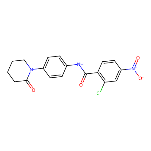 2-chloro-4-nitro-N-[4-(2-oxopiperidin-1-yl)phenyl]benzamide structure