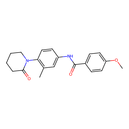 4-methoxy-N-[3-methyl-4-(2-oxopiperidin-1-yl)phenyl]benzamide structure