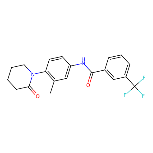 N-[3-methyl-4-(2-oxopiperidin-1-yl)phenyl]-3-(trifluoromethyl)benzamide structure