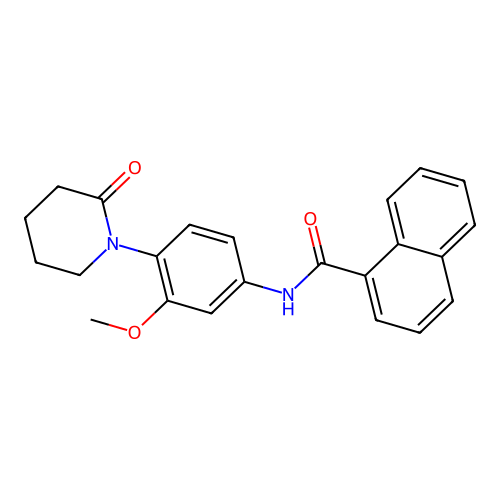 N-[3-methoxy-4-(2-oxopiperidin-1-yl)phenyl]naphthalene-1-carboxamide structure