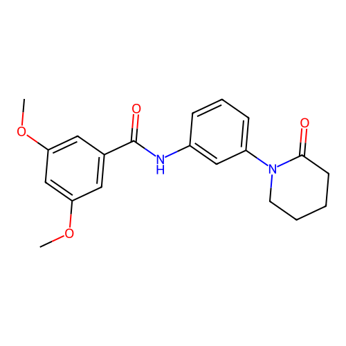 3,5-dimethoxy-N-[3-(2-oxopiperidin-1-yl)phenyl]benzamide structure
