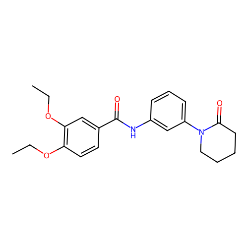 3,4-diethoxy-N-[3-(2-oxopiperidin-1-yl)phenyl]benzamide structure