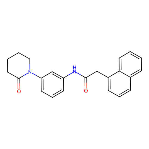 2-(naphthalen-1-yl)-N-[3-(2-oxopiperidin-1-yl)phenyl]acetamide structure