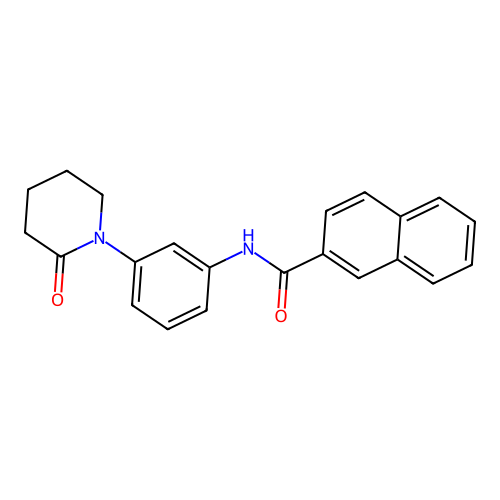 N-[3-(2-oxopiperidin-1-yl)phenyl]naphthalene-2-carboxamide structure
