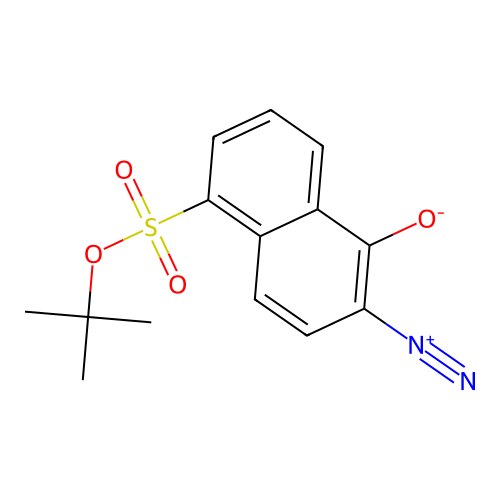tert-Butyl 6-diazo-5,6-dihydro-5-oxonaphthalene-1-sulphonate structure