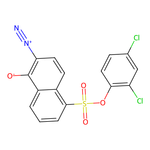 2,4-Dichlorophenyl 6-diazo-5,6-dihydro-5-oxonaphthalene-1-sulphonate structure
