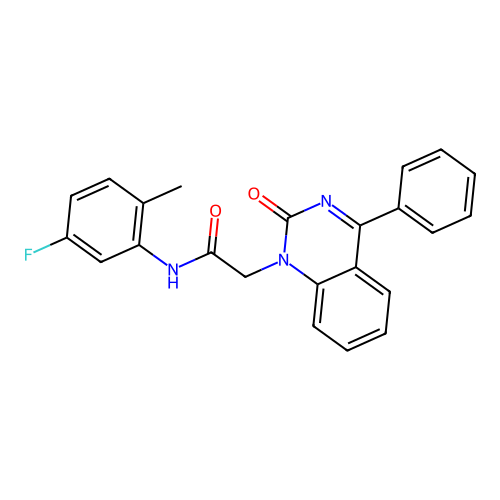 N-(5-fluoro-2-methylphenyl)-2-(2-oxo-4-phenylquinazolin-1-yl)acetamide structure