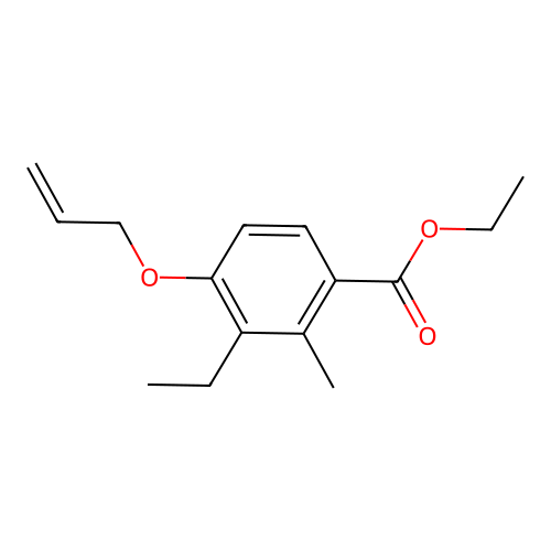 o-Toluic acid, 4-allyloxy-3-ethyl-, ethyl ester structure