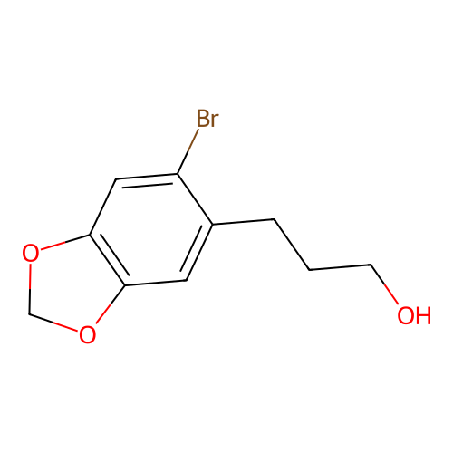 3-(6-Bromo-1,3-dioxaindan-5-yl)propan-1-ol structure