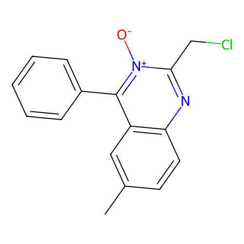 2-Chloromethyl-6-methyl-4-phenyl-quinazoline 3-oxide structure