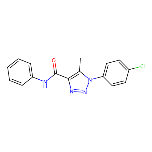 1-(4-chlorophenyl)-5-methyl-N-phenyl-1H-1,2,3-triazole-4-carboxamide structure