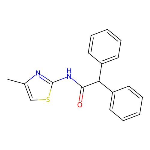 N-(4-methyl-1,3-thiazol-2-yl)-2,2-diphenylacetamide structure