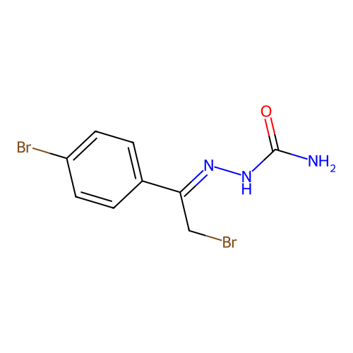 [(Z)-[2-bromo-1-(4-bromophenyl)ethylidene]amino]urea structure